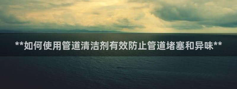 尊龙凯时平台还是万博好：**如何使用管道清洁剂有效防止管